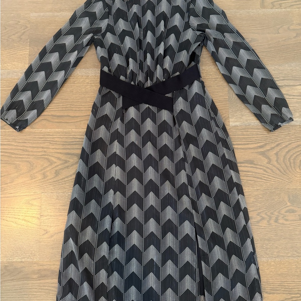 Ted Baker Black and Gray Dress